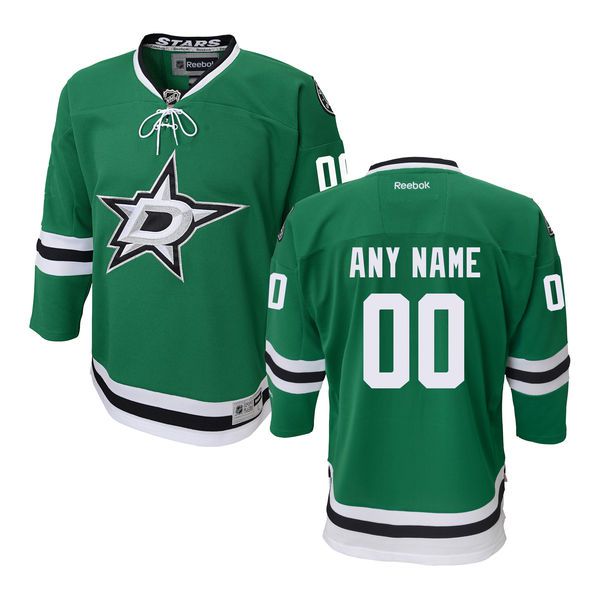 Youth Dallas Stars Reebok Green Custom Premier Home NHL Jersey->->Custom Jersey